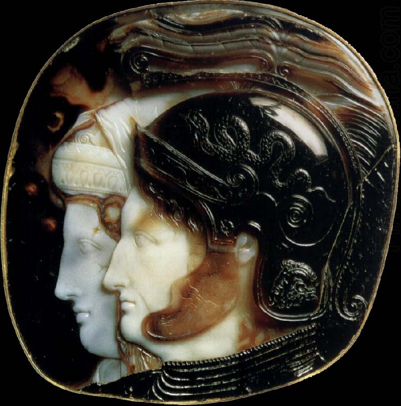 Ptolemaus II. Phildelphus v. Egypt (to the right) and queen Arsinoe, his wife and sister, unknow artist